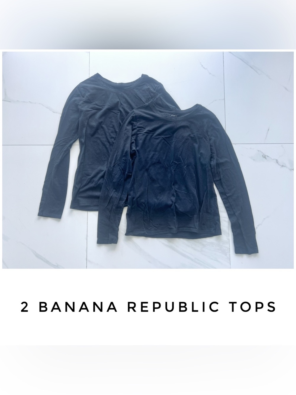 2 Banana Republic tops size Medium black long sleeve